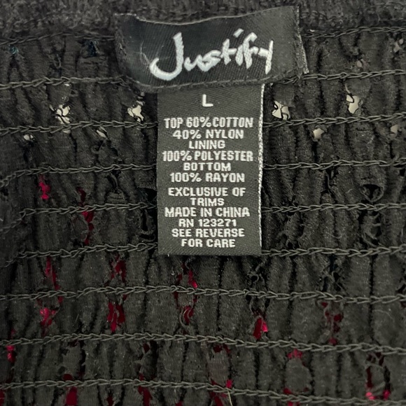 Justify Strapless Corset Top Black size Large - Picture 3 of 4